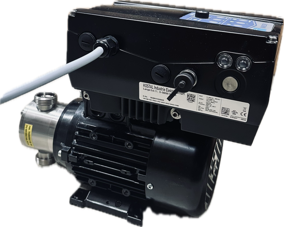 Neue ZUWA Impellerpumpe NIROSTAR/E 2000-B mit Kostal Frenquenzumrichter